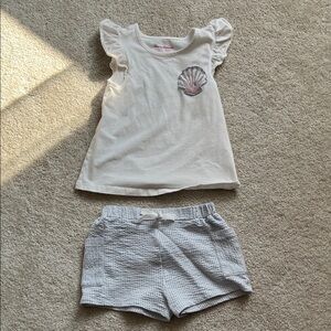 Tommy Bahama White Tee and Short Set